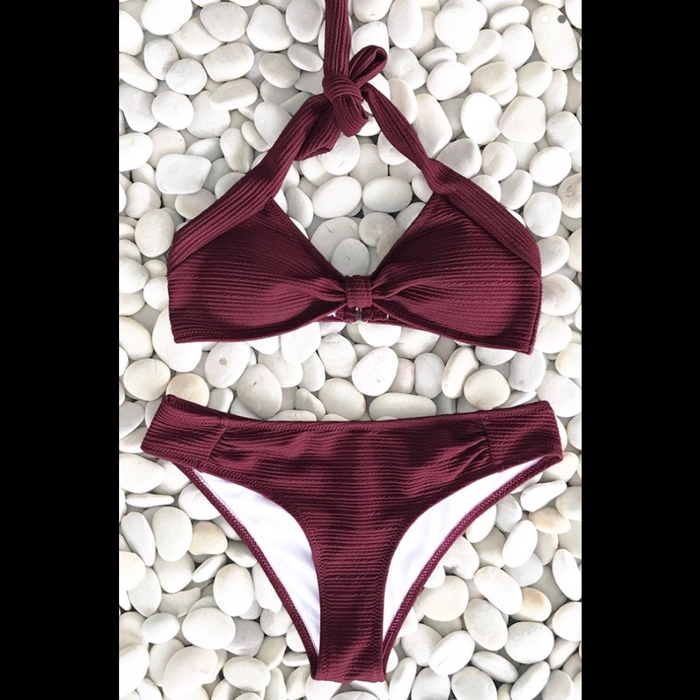 Cupshe Happy Ferris Wheel Halter Bikini Set